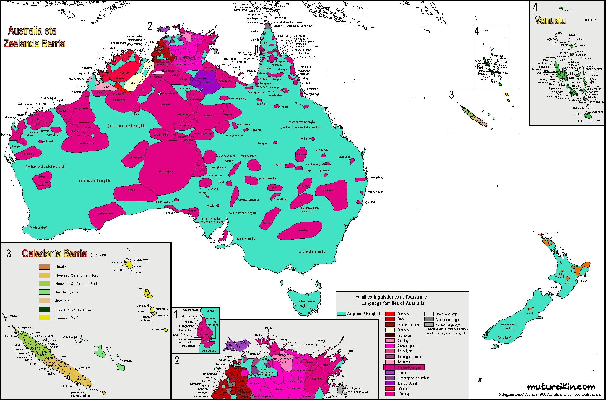 nova kaledonija karta Oceania   Carte linguistique / Linguistic map nova kaledonija karta