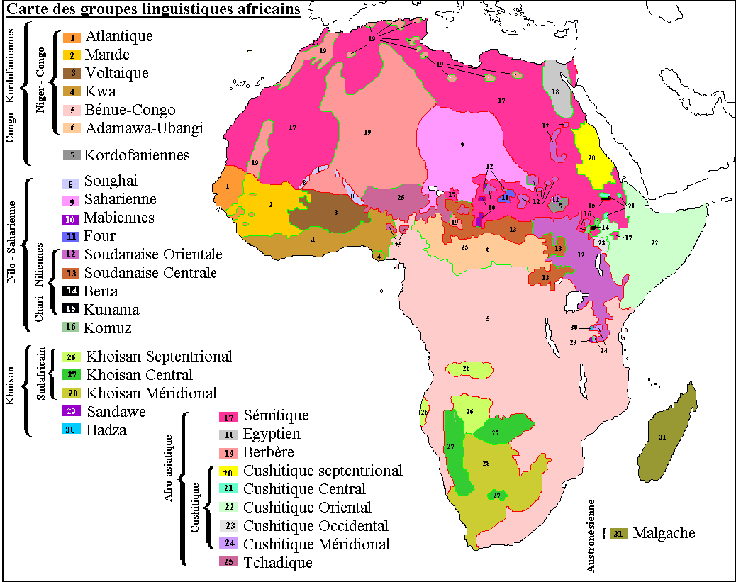 African Ethnic Groups Map 16